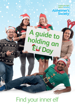 Elf Day Fundraising Guide - Adult