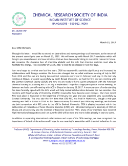 chemical research society of india