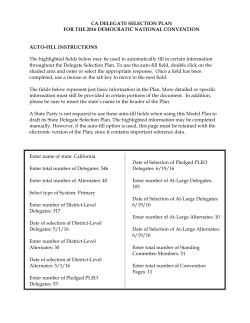 California Delegate Selection Plan