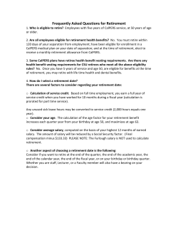 Frequently Asked Questions for Retirement2