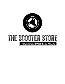 hoverboard user`s manual