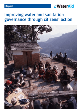 Improving water and sanitation governance through citizens` action