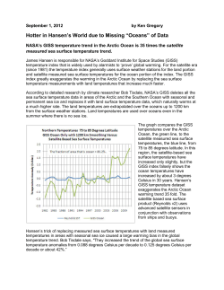 Hotter in Hansen`s World due to Missing &ldquo;Oceans&rdquo; of Data