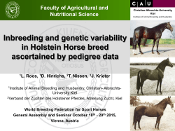 Investigations on genetic variability in Holstein Horse breed using