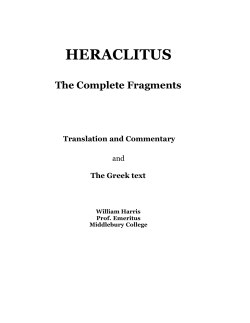 Heraclitus - Middlebury College: Community Home Page