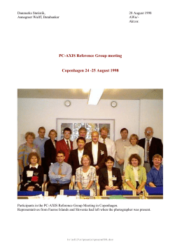 Danmarks Statistik, 20. June 1998