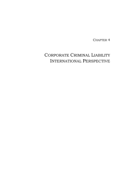 corporate criminal liability international perspective