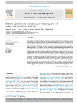 Historical agriculture and contemporary fire