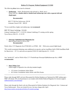 Medical Equipment CO 2018 The following three items must be