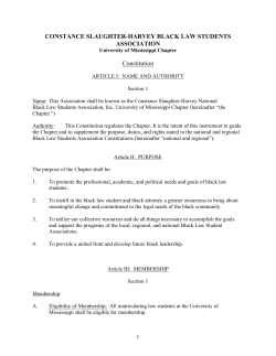 BLSA Constitution - University of Mississippi
