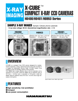 X-CUBE COMPACT X-RAY CCD CAMERAS