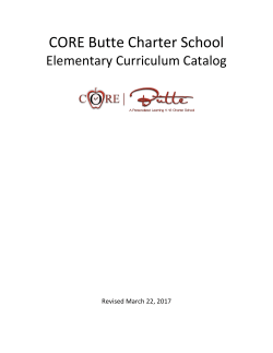 TK-8 Course Catalog - CORE Butte Charter School