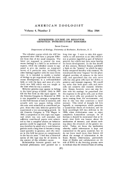 american zoologist - Integrative and Comparative Biology