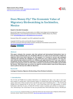 Does Money Fly? The Economic Value of Migratory Birdwatching in