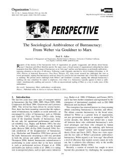 The Sociological Ambivalence of Bureaucracy