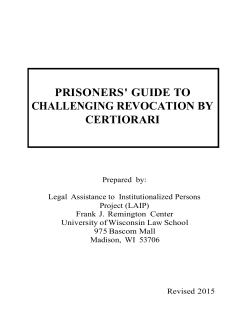 Revocation Packet - University of Wisconsin Law School