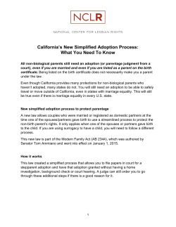 California`s New Simplified Adoption Process: What You Need To