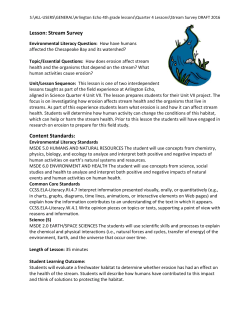 Stream Survey - Arlington Echo