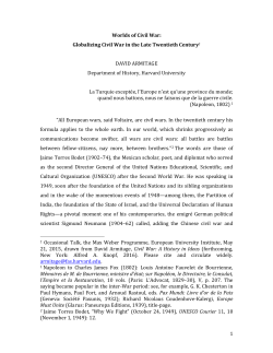 2. Worlds of Civil War (EUI) - European University Institute