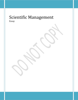 Scientific Management - Assignment Help Site