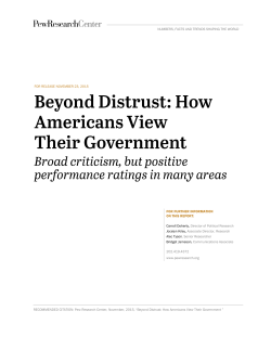 Beyond Distrust: How Americans View Their - People