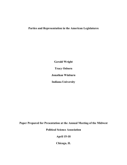 Parties and Representation in the American Legislatures