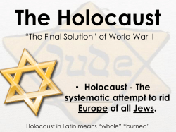 The Holocaust