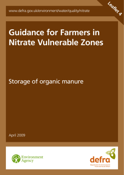 Storage of organic manure