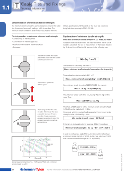 The test procedure to determine minimum tensile strength of a cable