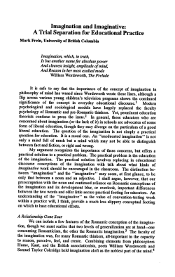 Imagination and Imaginative: A Trial Separation for Educational