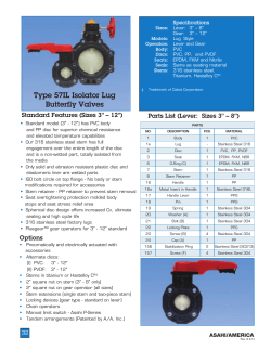 Type 57IL Isolator Lug Butterfly Valves