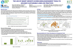 the use of smart growth scorecards/assessment tools to