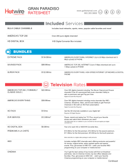 GRAN PARADISO RATESHEET
