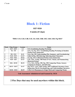 Block 1: Fiction