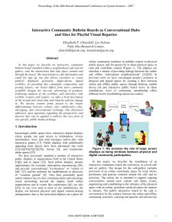 Interactive Community Bulletin Boards as