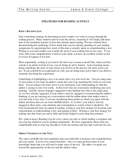Reading Actively