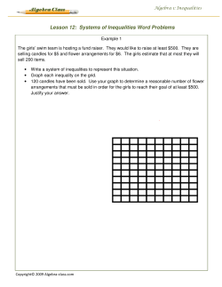 Lesson 12: Systems of Inequalities Word Problems