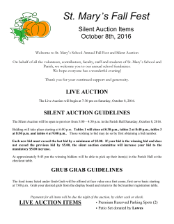 live auction silent auction guidelines grub grab