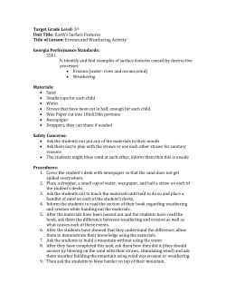 Erosion and Weathering