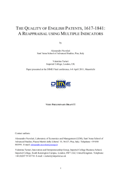 the quality of english patents, 1617-1841