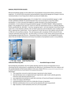 Manual Precipitation Gauges