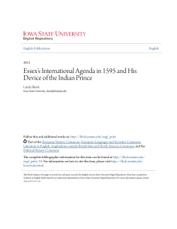 Essex`s International Agenda in 1595 and His Device of the Indian