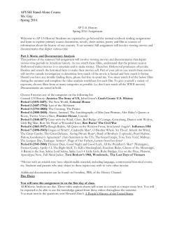 APUSH Stand-Alone Course Ms. Guy Spring 2016