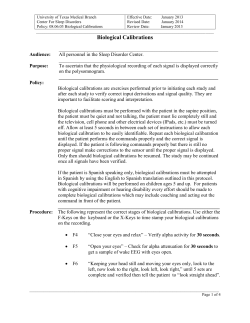 Biological Calibrations