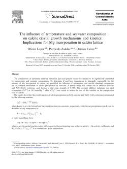 The influence of temperature and seawater composition on calcite