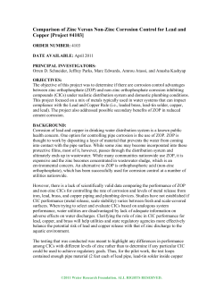 Comparison of Zinc Versus Non-Zinc Corrosion Control for Lead