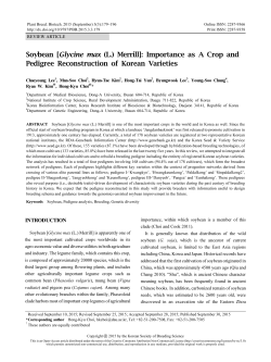 Soybean [Glycine max (L.) Merrill]: Importance as A Crop and