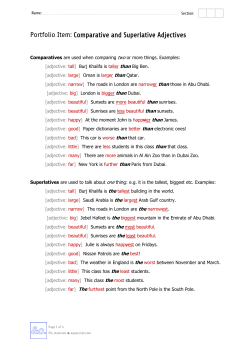 Comparative and Superlative Adjectives