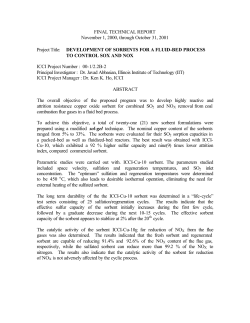 Development of Sorbents for a Fluid Bed Process to Control SO X
