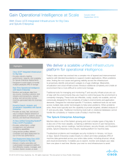 Cisco UCS Reference Architectures for Splunk Enterprise
